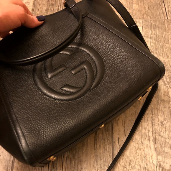 🍃Host Pick🍃Gucci Soho Leather Top Handle Bag Blk - Picture 6 of 9